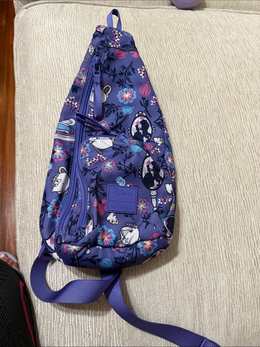 Disney Vera Bradley Beauty & the Beast Floral Sling Bag